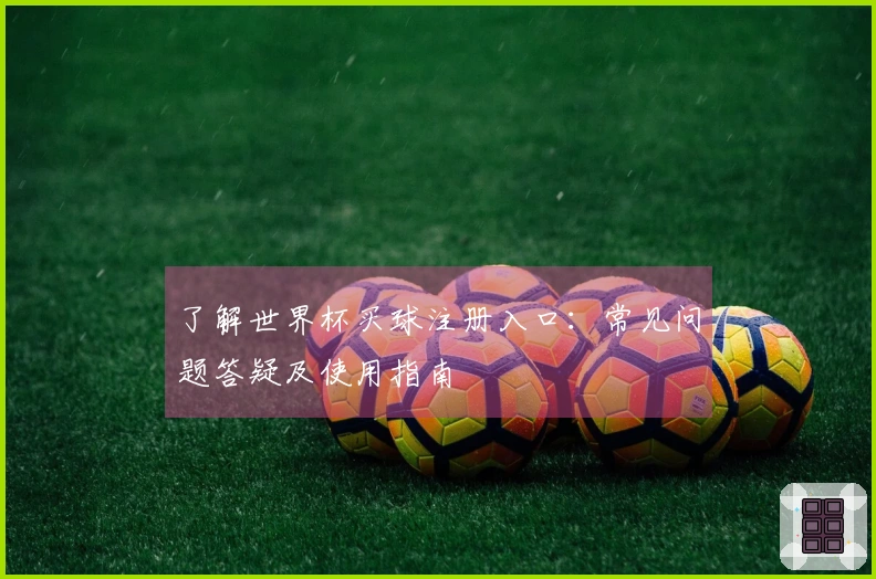 了解世界杯买球注册入口：常见问题答疑及使用指南